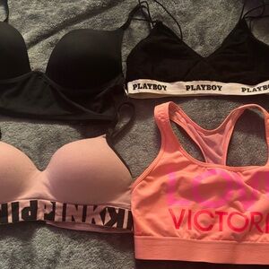 Victoria's Secret Pink and Black Bra Collection